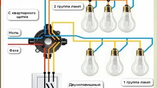 Подключения двойного выключателя на 6 лампочек 12 мавзу ЭУМ - смотреть видео онлайн от "Электрический трансформатор" в хорошем 