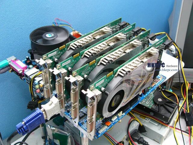 Подключения двух видеокарт Gigabyte GA 8N-SLi-QUAD Royal Tests TechPowerUp