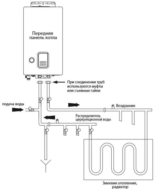 Подключения газового котла навьен 24 Электрический котёл отопления одноконтурный настенный Navien EQB - 24HW купить -