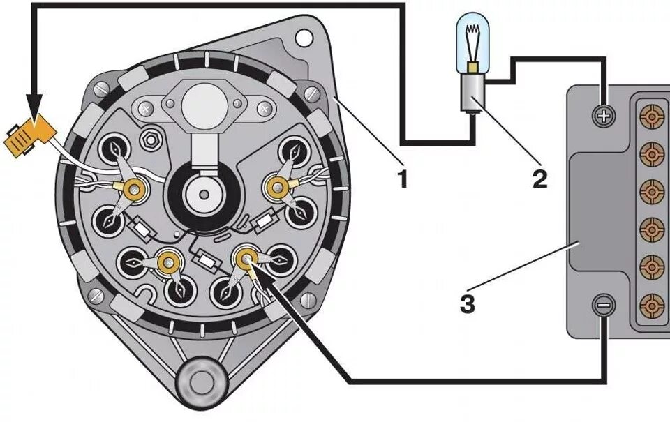 Подключения генератора через лампочку Ремонт генератора ISKRA AAK 4127 - Lada 21093, 1,5 л, 1998 года поломка DRIVE2