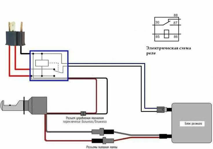 Подключения h 1 Ксенон h4 в простые фары схема подключения Фары, Автомобиль, Автомобили