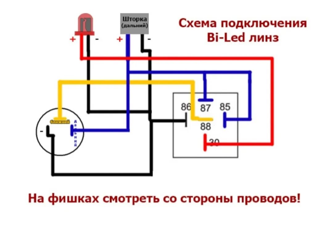 Подключения h 1 Bi led линзы в nissan x-trail до рестайл - Nissan X-Trail II (t31), 2 л, 2007 го