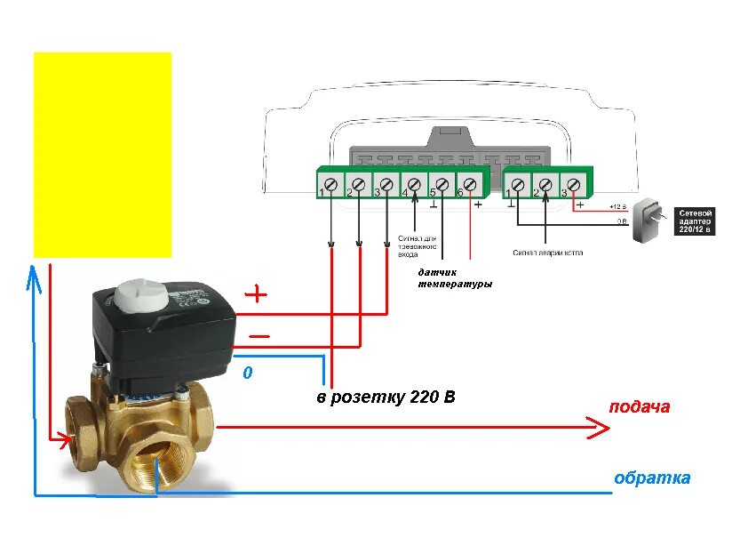 Подключения клапана отопления Трехходовой клапан схема подключения фото - DelaDom.ru