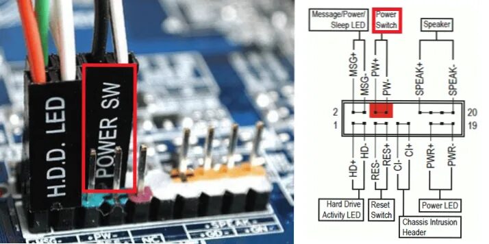 Подключения кнопки включения компьютера Ответы Mail.ru: Подсоединения проводов в пк