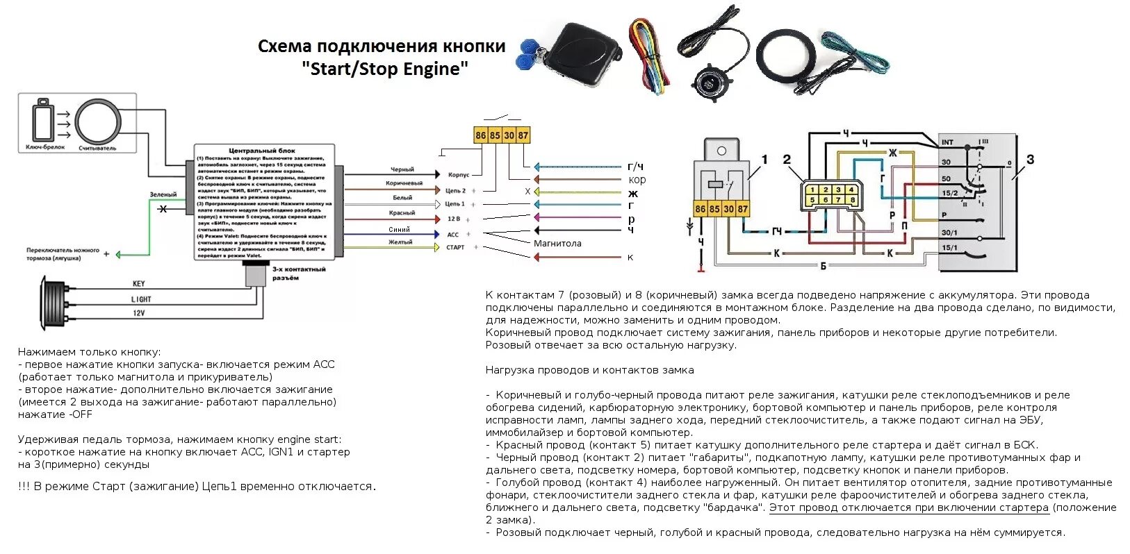 Подключения кнопки запуска Кнопка Start/stop engine - Lada 2109, 1,5 л, 1988 года тюнинг DRIVE2