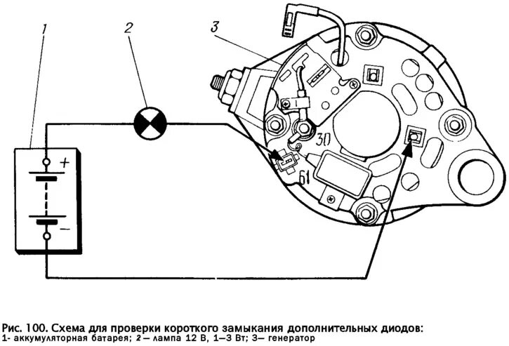 Подключения контрольной лампы генератора Основные неисправности генератора и способы их устранения ВАЗ-2109