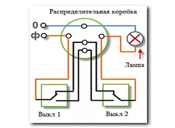 Подключения l и 1 Схема подключения проходного выключателя КилоВатт