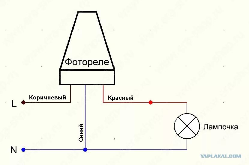 Подключения лапы на фото элемент Вопрос к электрикам, фотореле (в беседку) - ЯПлакалъ