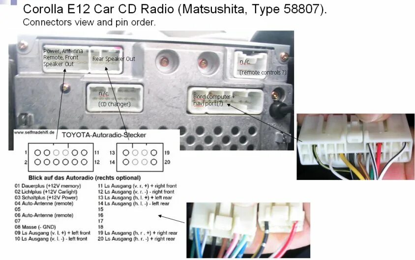 Подключения магнитолы тойота Czy Alpine CDE-W296BT pasuje do Toyota Corolla E12 2002? Montaż i głośniki