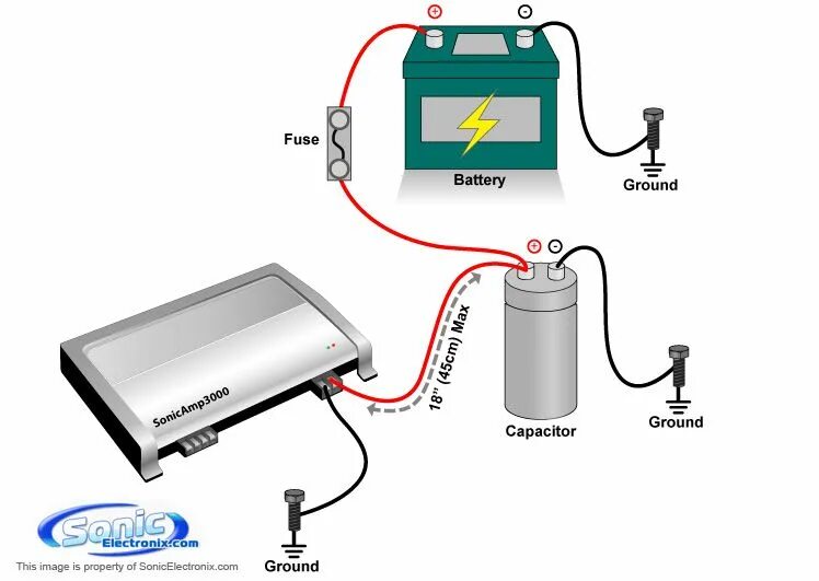 Подключения накопителя к компьютеру How to Install Car Audio Capacitors Learning Center Sonic Electronix Car audio c