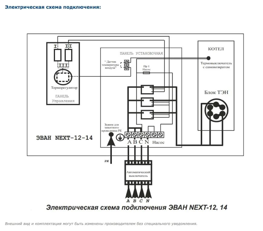 Подключения отопительной системы электрокотла эван некст Электрокотел схема подключения: Схема подключения электрокотла: какая самая эффе