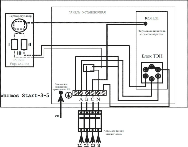 Подключения отопительной системы электрокотла эван некст Электрический котел Эван WARMOS START 3 220/380В