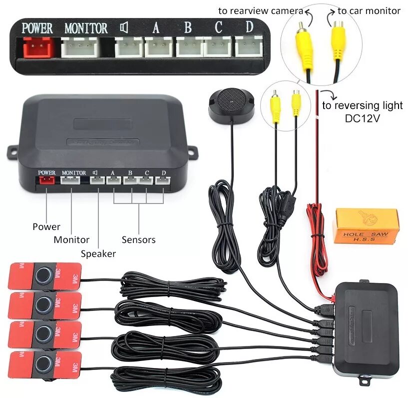 Подключения парктроников к магнитоле Маслом кашу не испортишь или парктроник для камеры заднего вида. Часть 1. - Niss