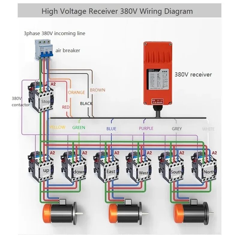 Подключения пульта кран балки 6 кнопок Industrial Remote Controller Switches for Hoist Crane Control Lift Crane 220V 38