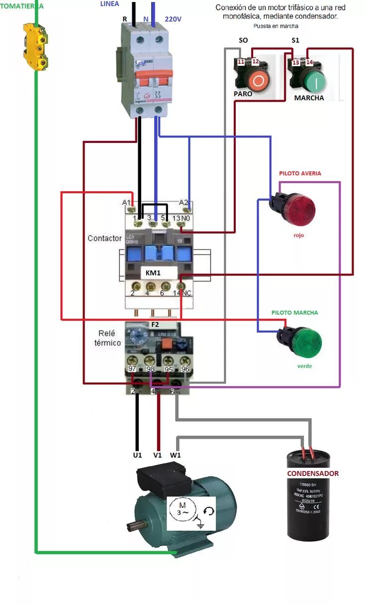 Подключения пускателя 380 с тепловым реле Elektrik mühendisliği, Elektrik motoru, Arduino projeleri