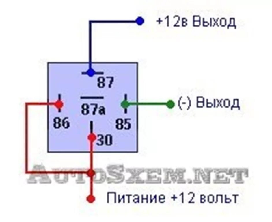 Подключения реле 12 вольт Реле и диоды для авто - KIA Shuma II, 1,8 л, 2002 года электроника DRIVE2