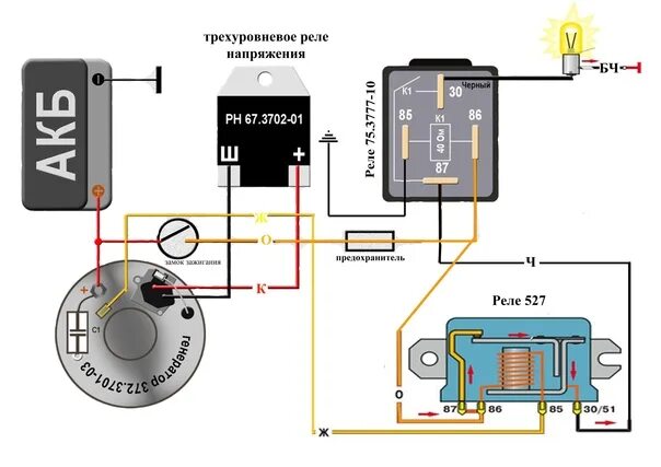 Подключения реле напряжения ваз 2106 Установка генератора 73А на ВАЗ 21013 - 4 фотографии 2019 ВКонтакте