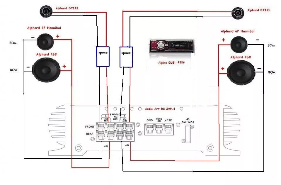 Подключения рупоров без усилителя Фронт на Альфардах! знающие по подключению сюда - Сообщество "Автозвук" на DRIVE