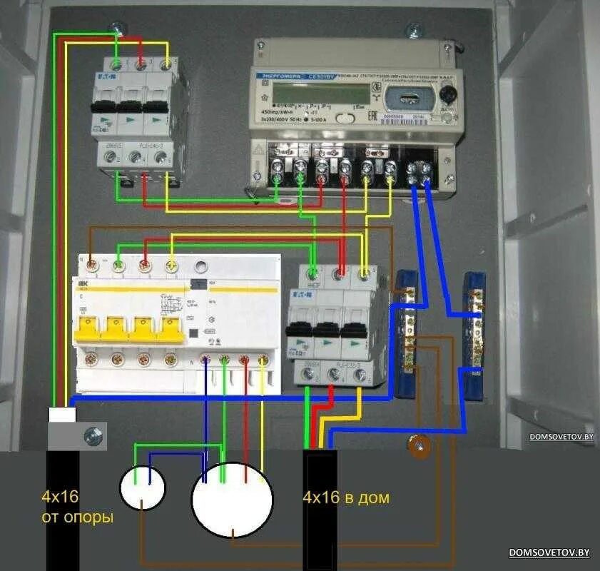 Подключения счетчика в щите Трехфазное подключение частного дома фото - DelaDom.ru