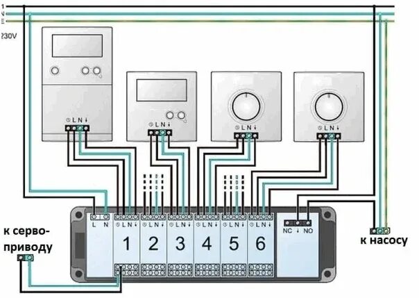 Подключения сервоприводов отопления Приводы термоэлектрические