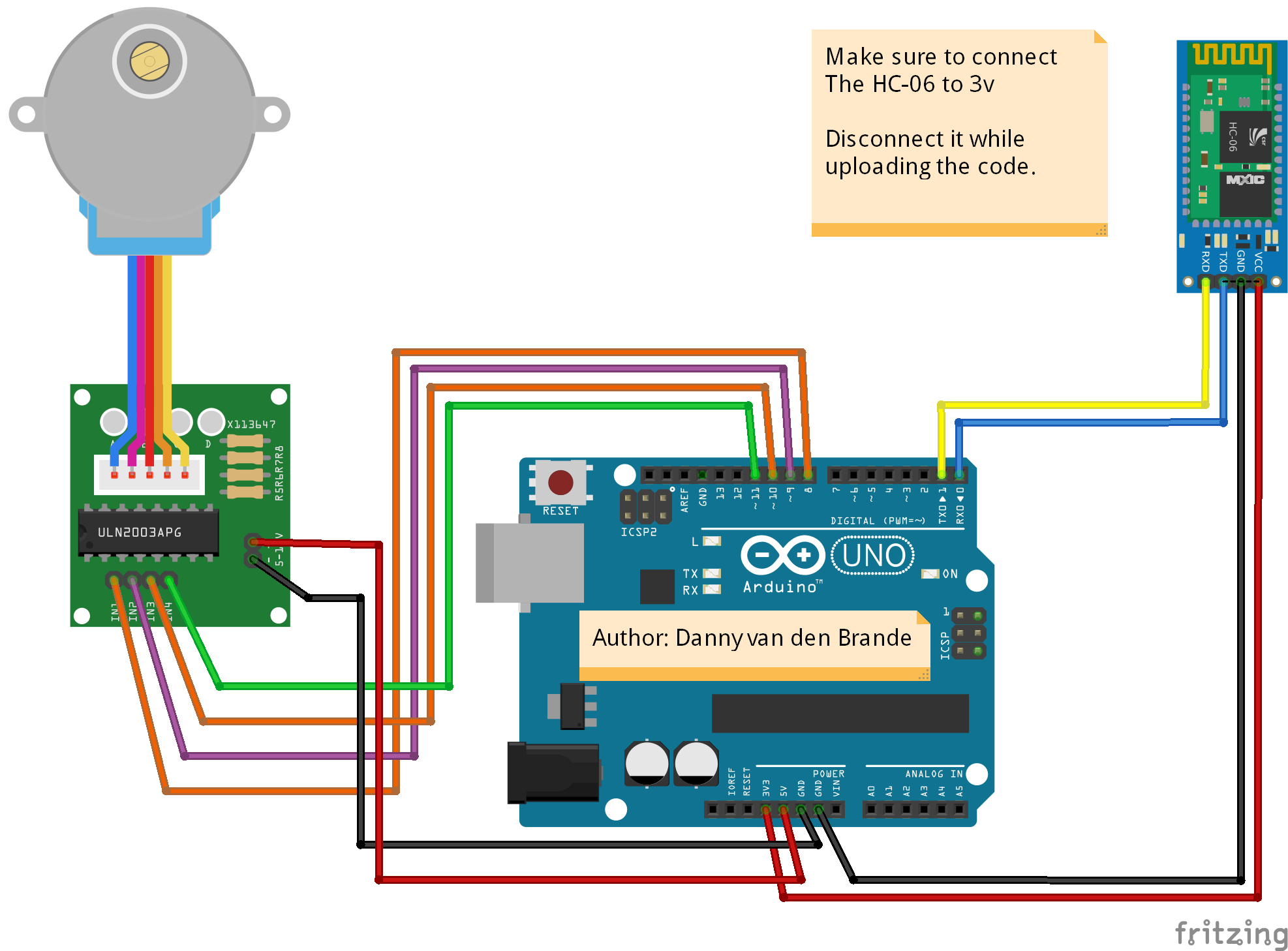 Подключения шагового двигателя без ардуино Arduino/Android- 28BYJ 48 Stepper Motor Control Using the HC-06 - Instructables