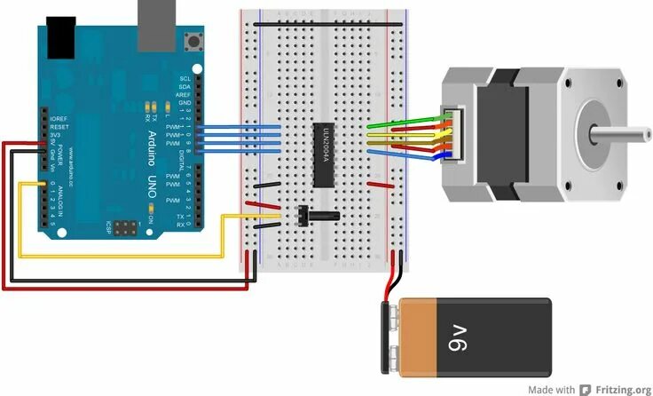 Подключения шагового двигателя без ардуино StepperOneStepAtATime Arduino, Stepper motor, School help