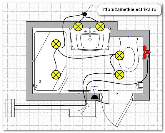 Подключения света в туалете Монтаж электропроводки в ванной комнате. Часть 3 (Розетки и терморегулятор) Заме