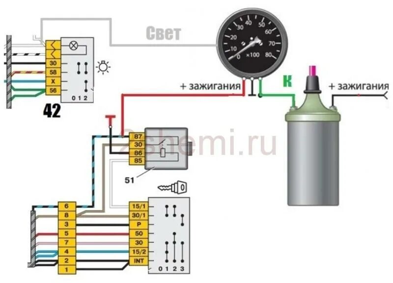 Подключения тахометр ваз 2109 Ответы Mail.ru: Тахометр ваз 21083