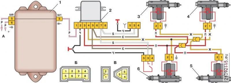 Подключения цз ваз 2114 Установка штатного центрального замка - Lada 21093, 1,5 л, 1996 года электроника