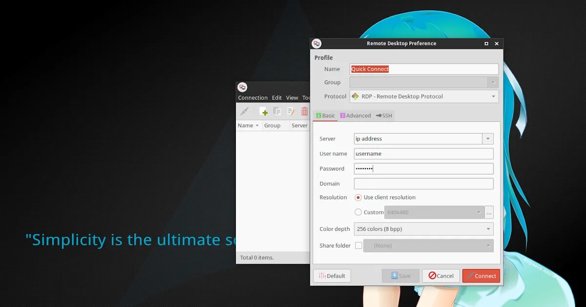 Подключения у удаленному столу linux remmina Cara Akses RDP Menggunakan Remmina Di Linux designinte.com