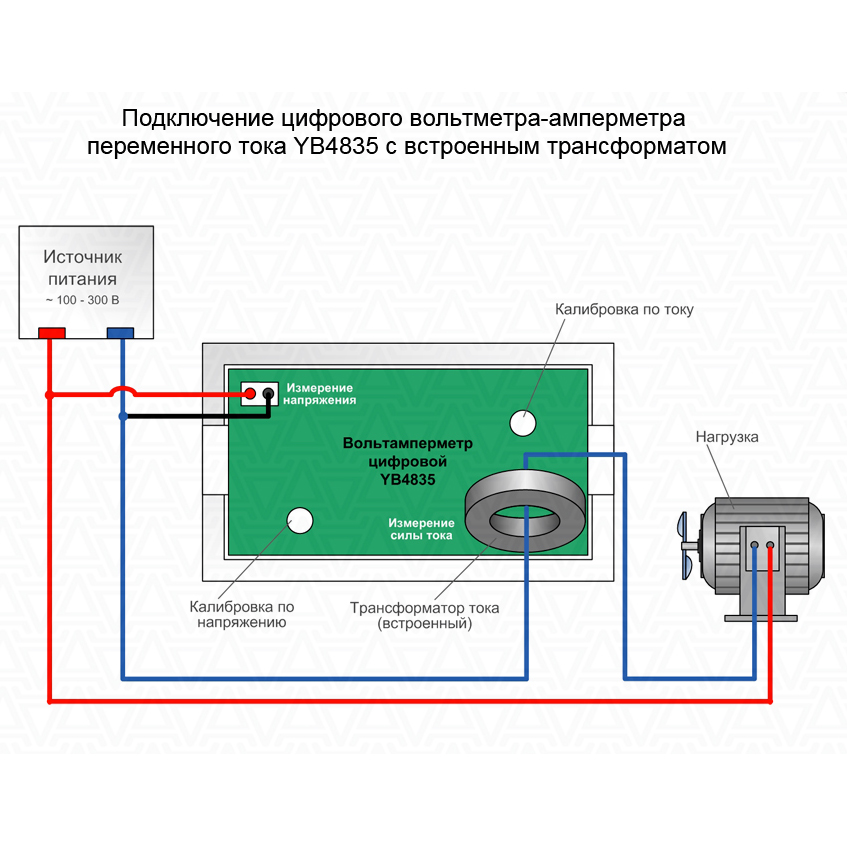 Подключения вольтметра зарядного устройства Амперметр + Вольтметр цифровой AC (0- 50A), (80-300V) YB4835BVA от 1364 руб. Куп