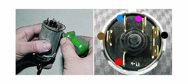 Подключения замка зажигания ваз 2104 Какие провода подключены к замку зажигания: найдено 88 изображений