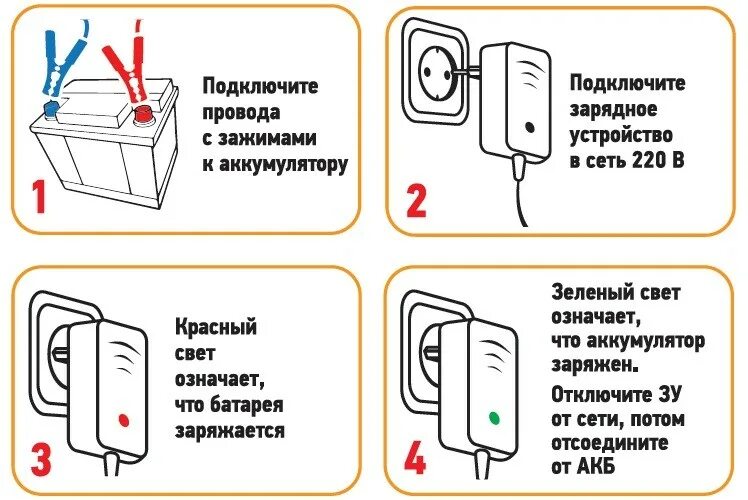Подключения зарядного устройства к акб Зарядное устройство ВОСТОК 220В (6В/0,7А) в Казани купить недорого в интернет-ма
