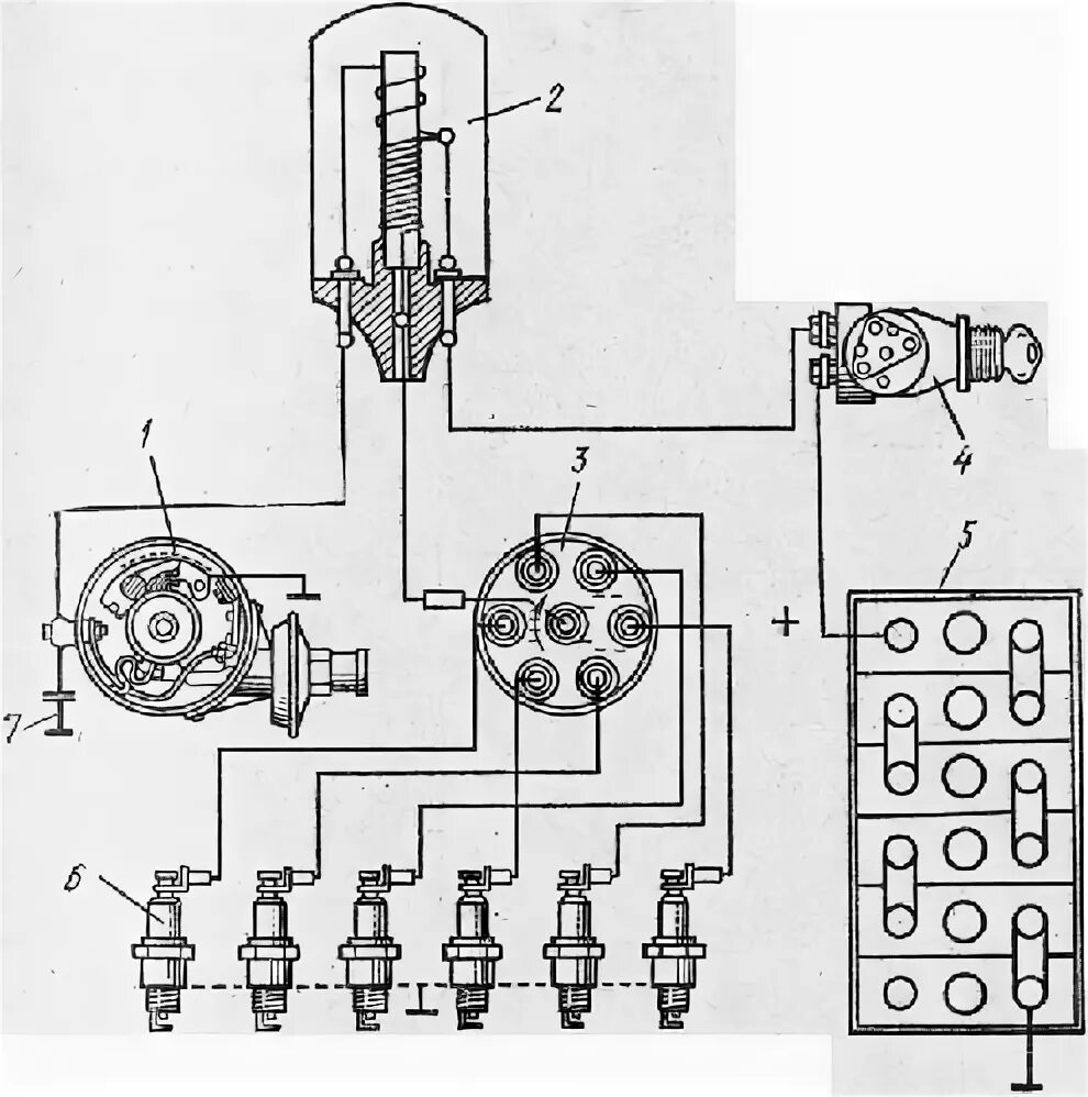 Подключения зажигания газ 52 Газ 52 электрическая схема - фото