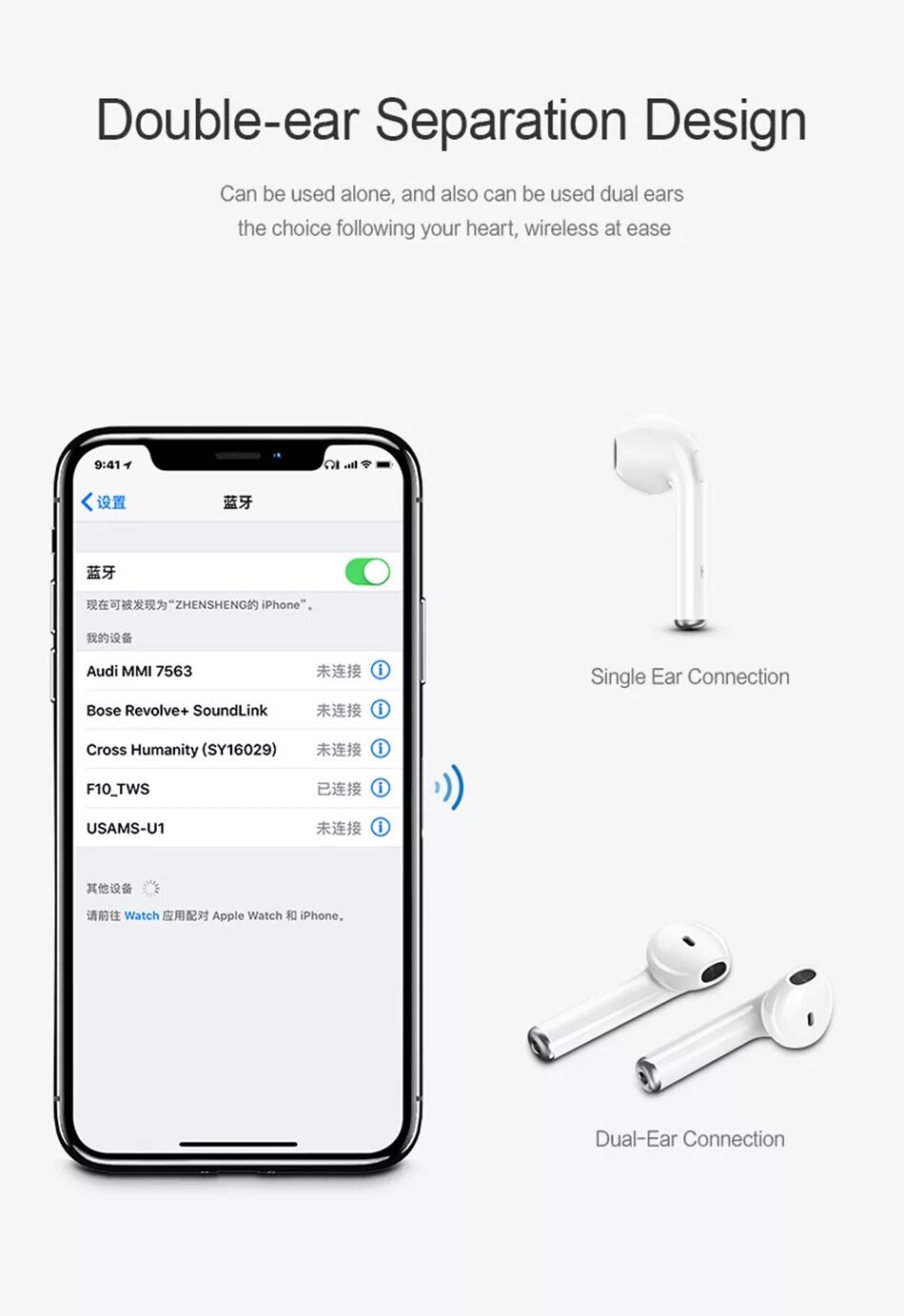 Подключить айрподсы к айфону беспроводные как USAMS AirPods US-LC001 Wireless Bluetooth Price in Bangladesh