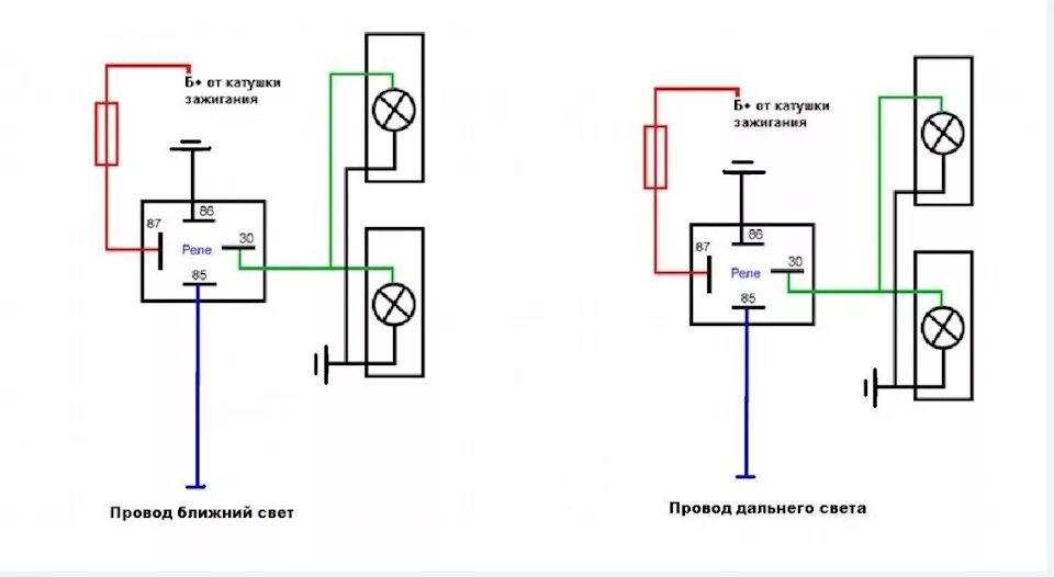 Подключить фару через реле схема подключения свет напрямую от АКБ - Lada 4x4 3D, 1,7 л, 2002 года тюнинг DRIVE2