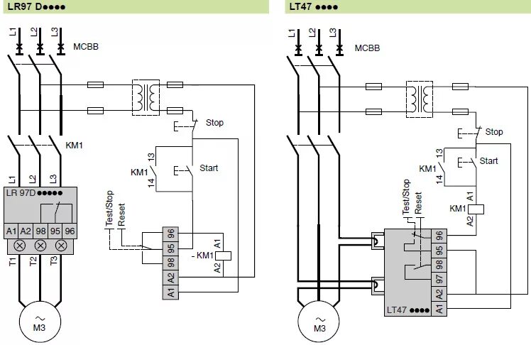 Подключить h3y 2 схема подключения Электронные реле защиты LR97 и LT47 Schneider Electric