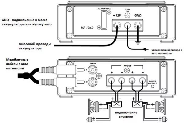Подключить магнитолу к усилителю схема Усилитель автомобильный: основа качественной аудиосистемы