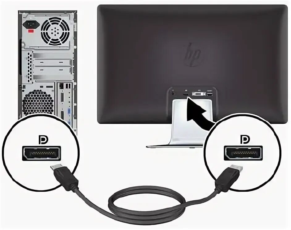 Подключить ноутбук как монитор к видеорегистратору HP 2310e and 2310ei LCD Monitors - Setting Up Your Monitor HP ® Customer Support