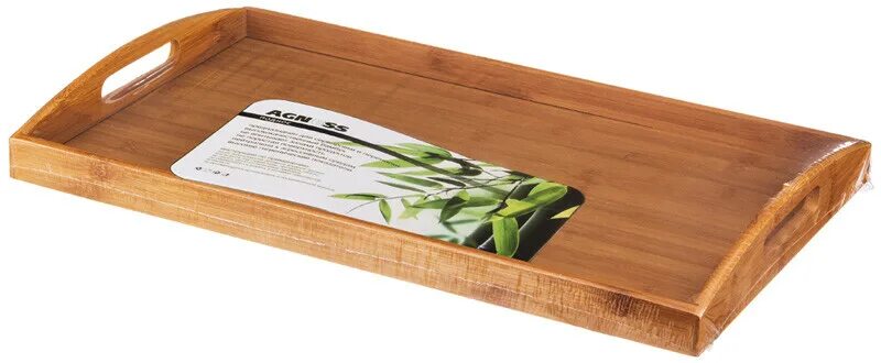 Поднос деревянный сервировочный фото Поднос бамбуковый 50 см "Agness" - купить за 1149 руб в интернет-магазине DG-Hom
