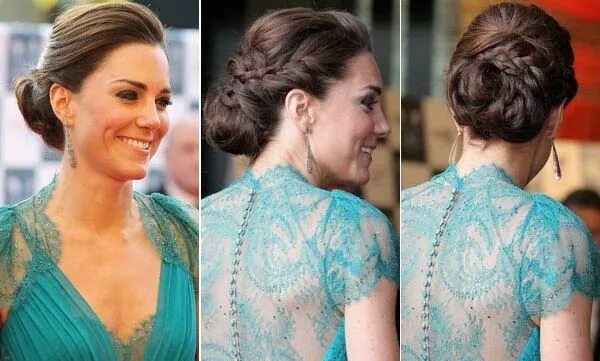 Подобранные прически фото Duchess Kate's best ever hairstyles - see photos Hair styles, Braided chignon, W