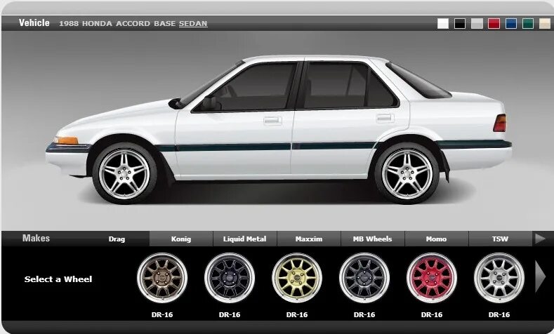 Подобрать диски по фото автомобиля Примерка дисков Онлайн - Honda Accord (3G), 2 л, 1986 года колёсные диски DRIVE2