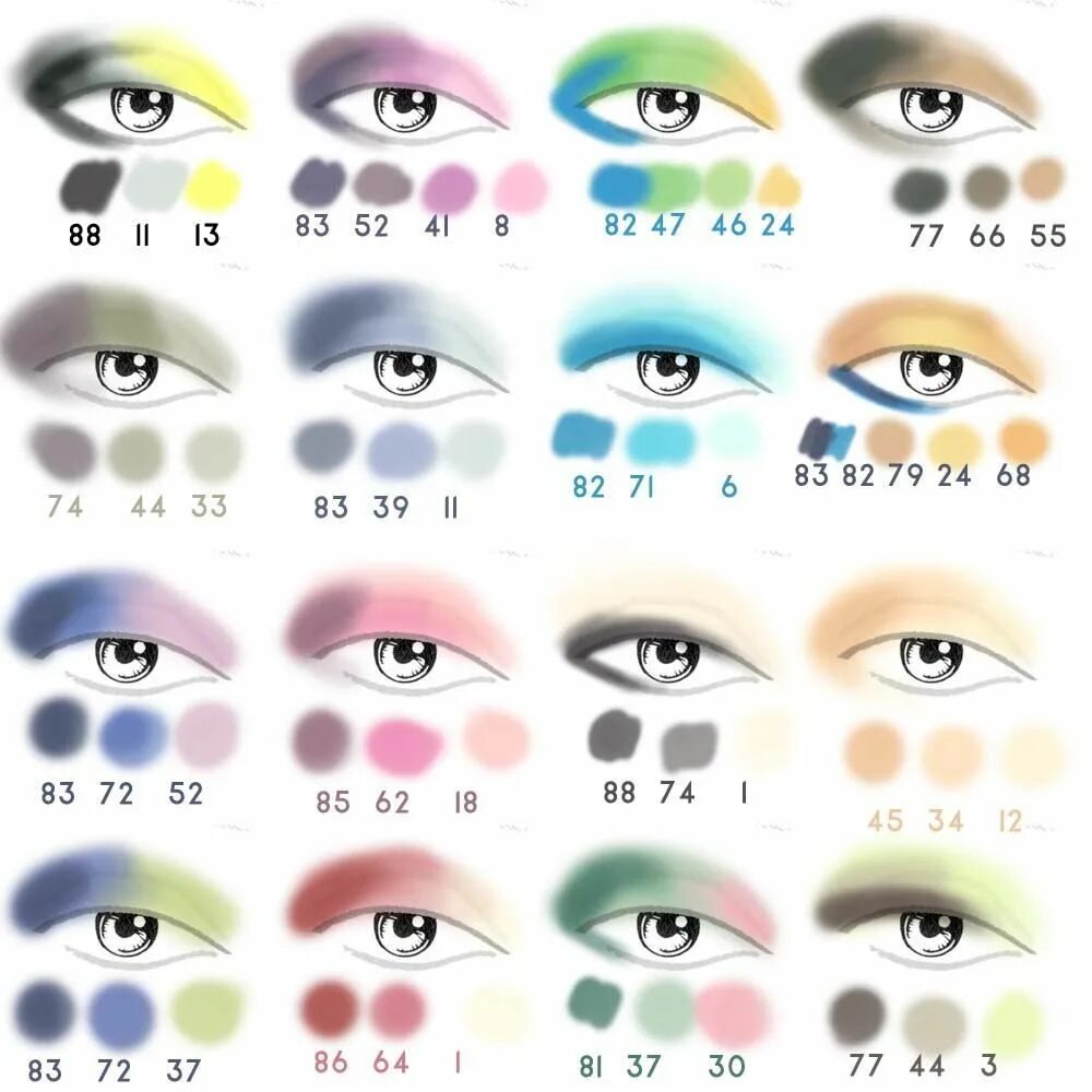 Подобрать макияж глаз Help Me With My Makeup! - Eyeshadow Chart! Use any of these ideas to change... S