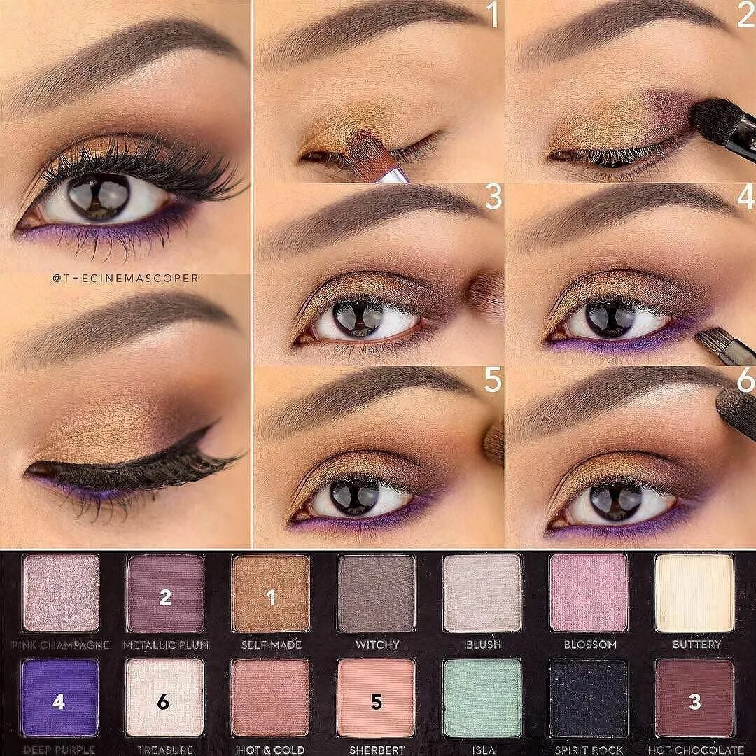 Подобрать макияж глаз Beautiful Eye Makeup Tutorial with SelfMade Palette