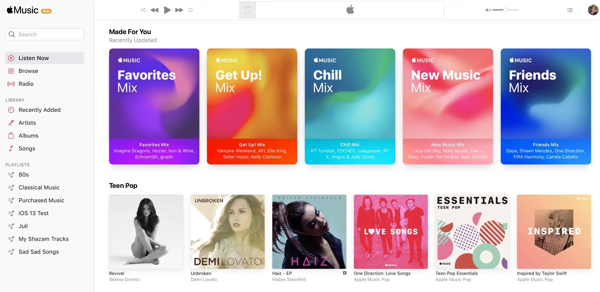 Подобрать песню под фото Apple Launches Apple Music Beta Website With iOS 14 Design and 'Listen Now' Tab 