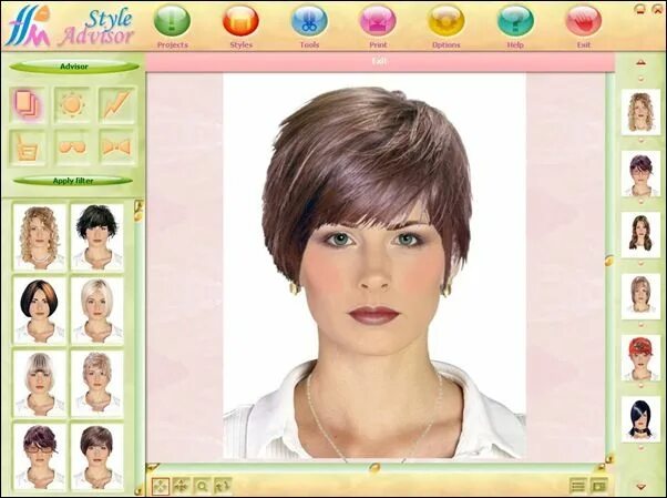 Подобрать прическу онлайн შერჩევა hairstyles თქვენს კომპიუტერში Virtual hairstyles, Virtual hairstyles fre