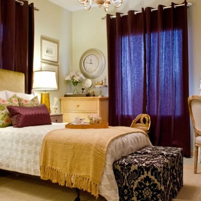 Подобрать шторы к интерьеру в спальню blanket Purple and gold bedroom, Gold bedroom, Bedroom design