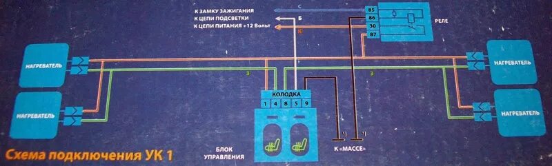 Подогрев сидений приора 2 схема подключения Подогрев сидений Емеля УК-1 и немного работ - Lada 21099, 1,6 л, 1999 года своим