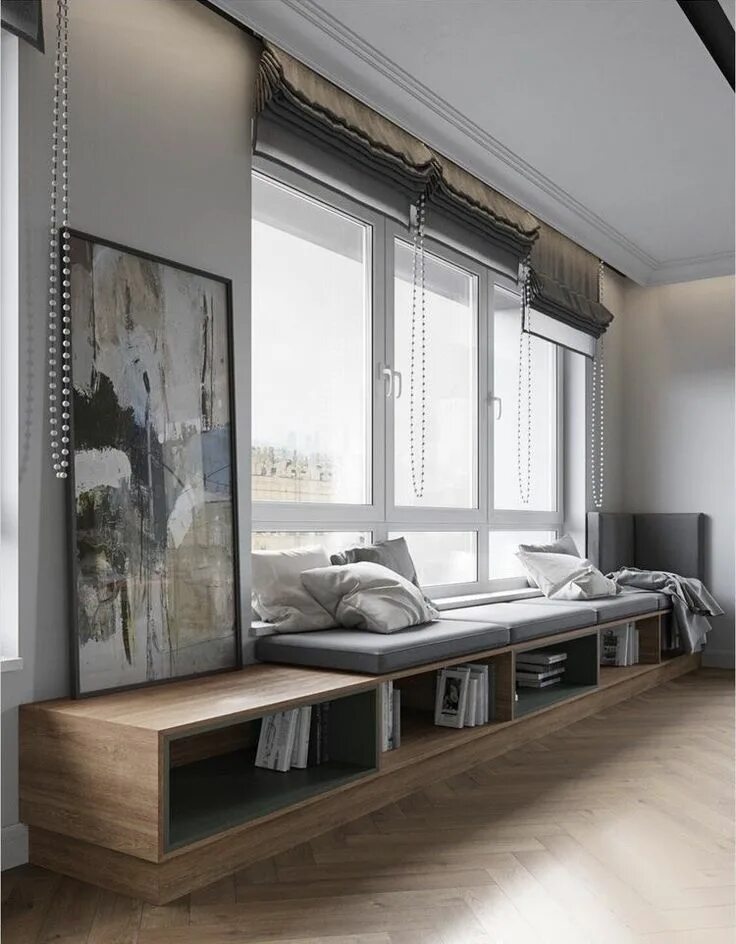 Подоконник современный стиль в интерьере Redirect Notice Window seat design, Bedroom design, Bedroom interior