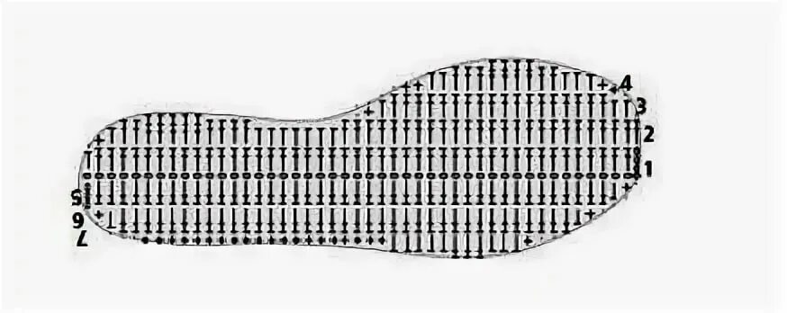 Подошва связанная крючком схема подошва для пинеток крючком схема: 2 тыс изображений найдено в Яндекс.Картинках 